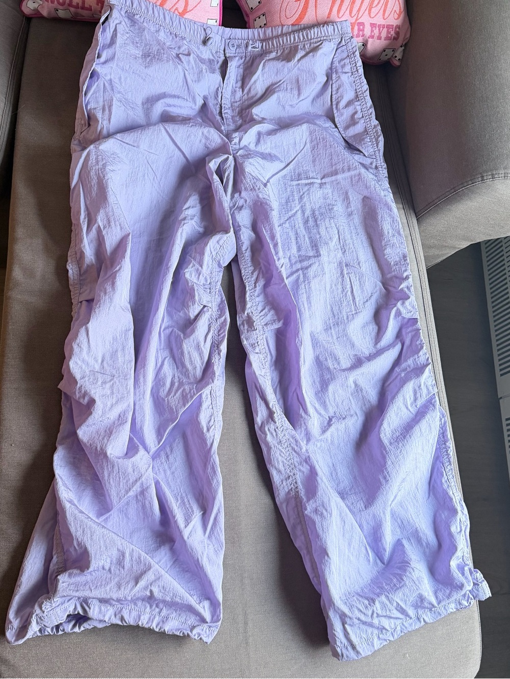 Aritzia Wide Leg Pants in Light Lavender